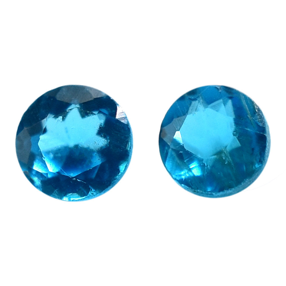 NEON BLUE APATITE CUT ROUND 1.60MM 0.02 Cts.