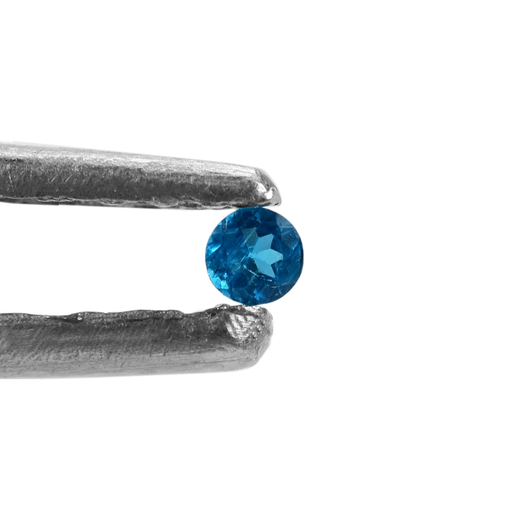NEON BLUE APATITE CUT ROUND 1.55MM 0.02 Cts.
