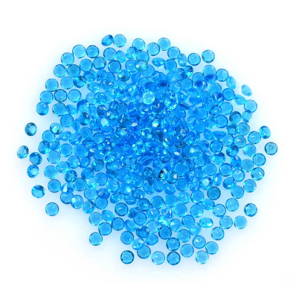 NEON BLUE APATITE CUT ROUND 1.55MM 0.02 Cts.
