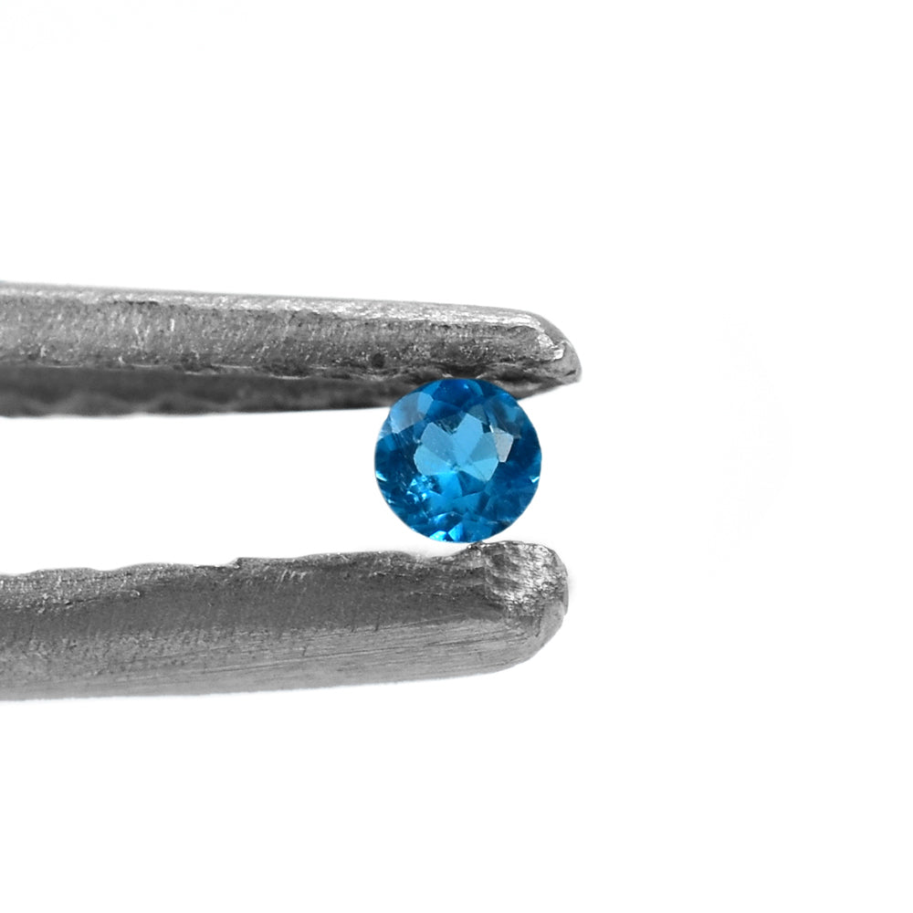 NEON BLUE APATITE CUT ROUND 1.50MM 0.01 Cts.