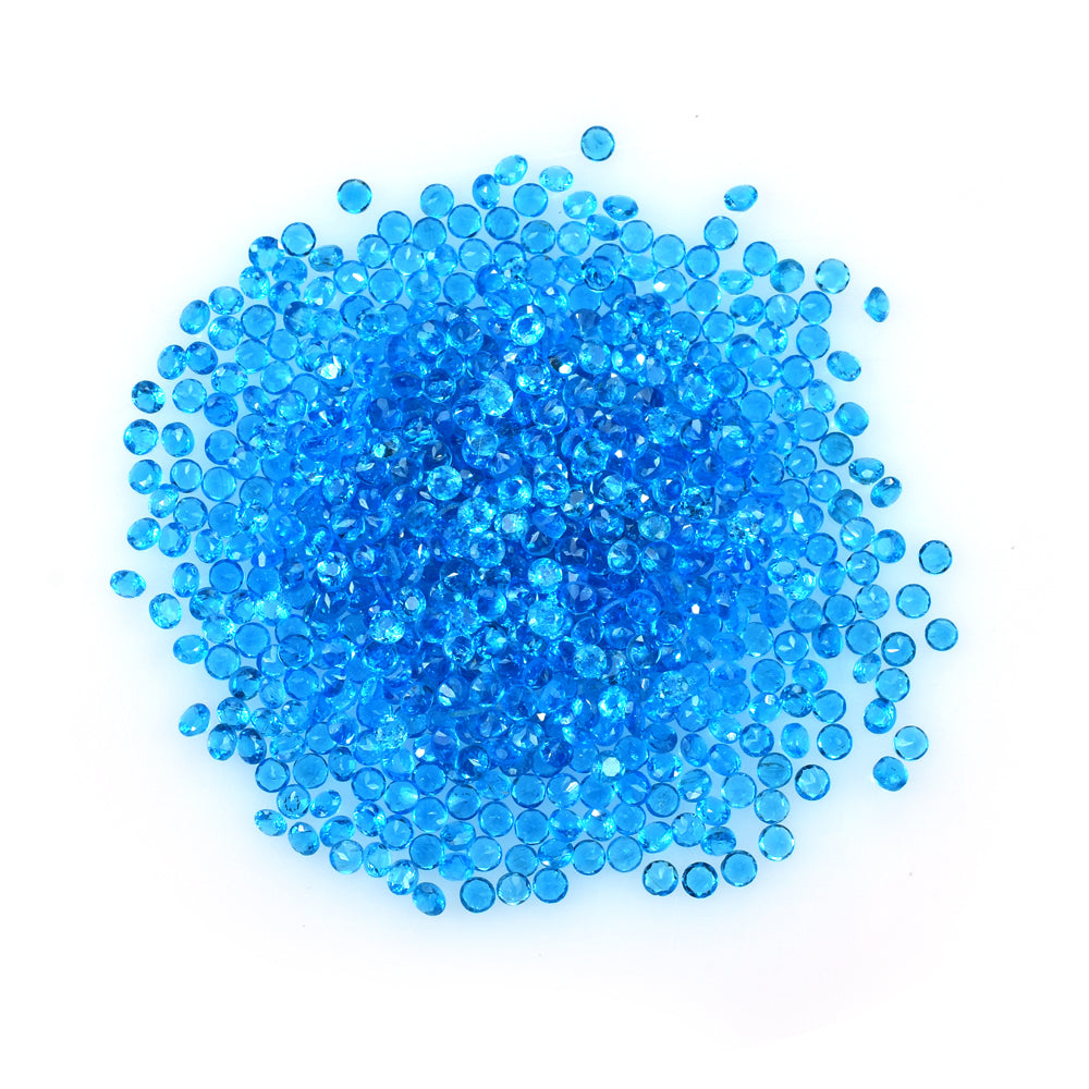 NEON BLUE APATITE CUT ROUND 1.50MM 0.01 Cts.