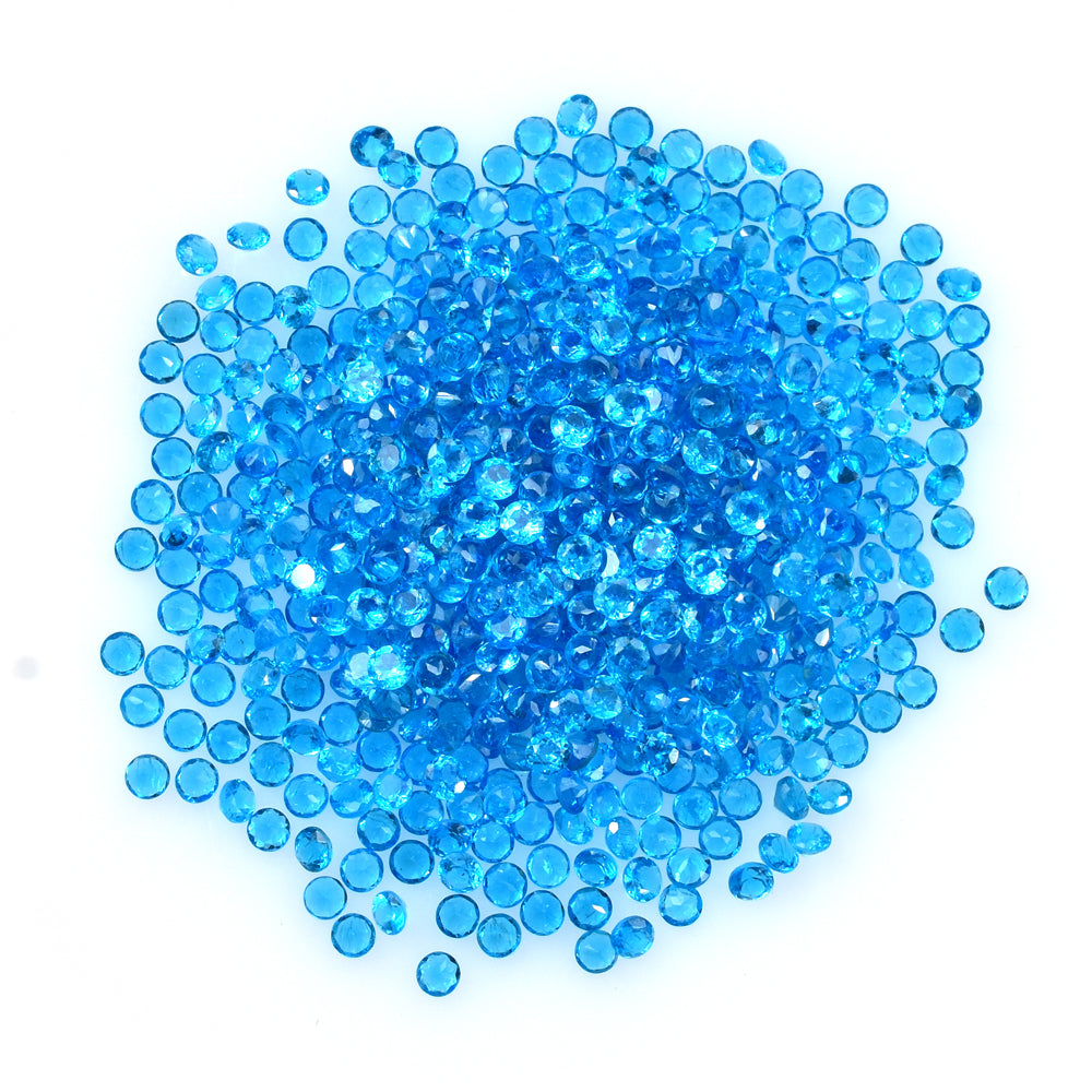 NEON BLUE APATITE CUT ROUND 1.80MM 0.02 Cts.