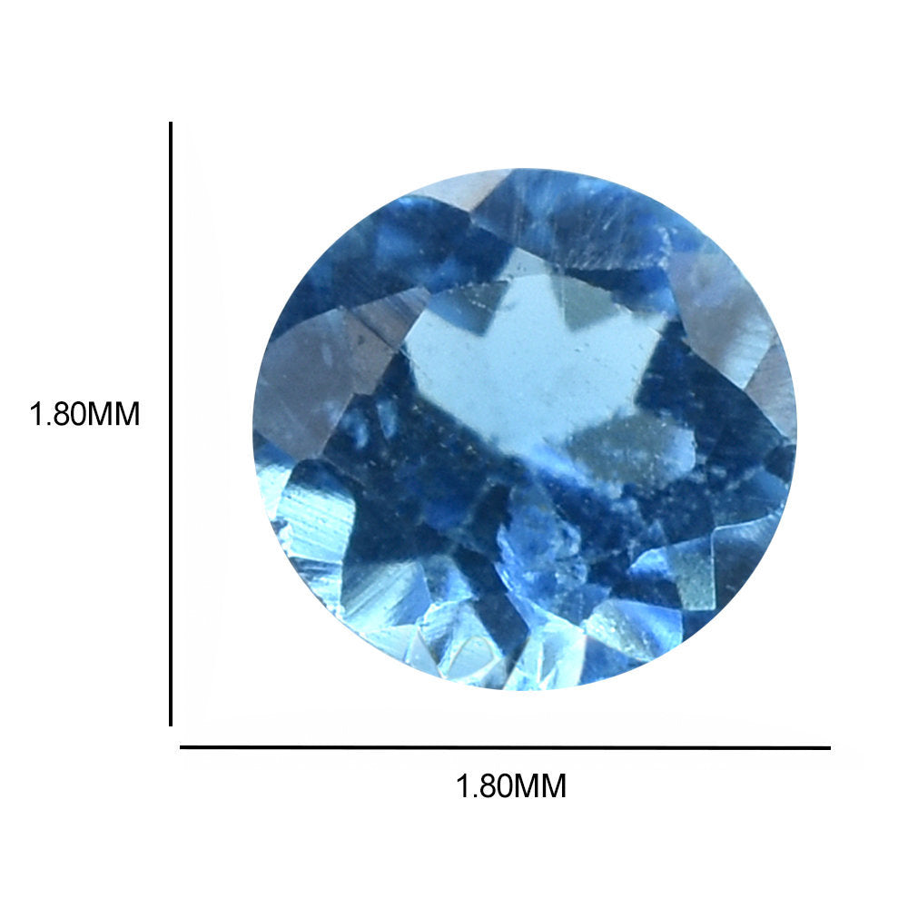 NEON BLUE APATITE CUT ROUND 1.80MM 0.02 Cts.
