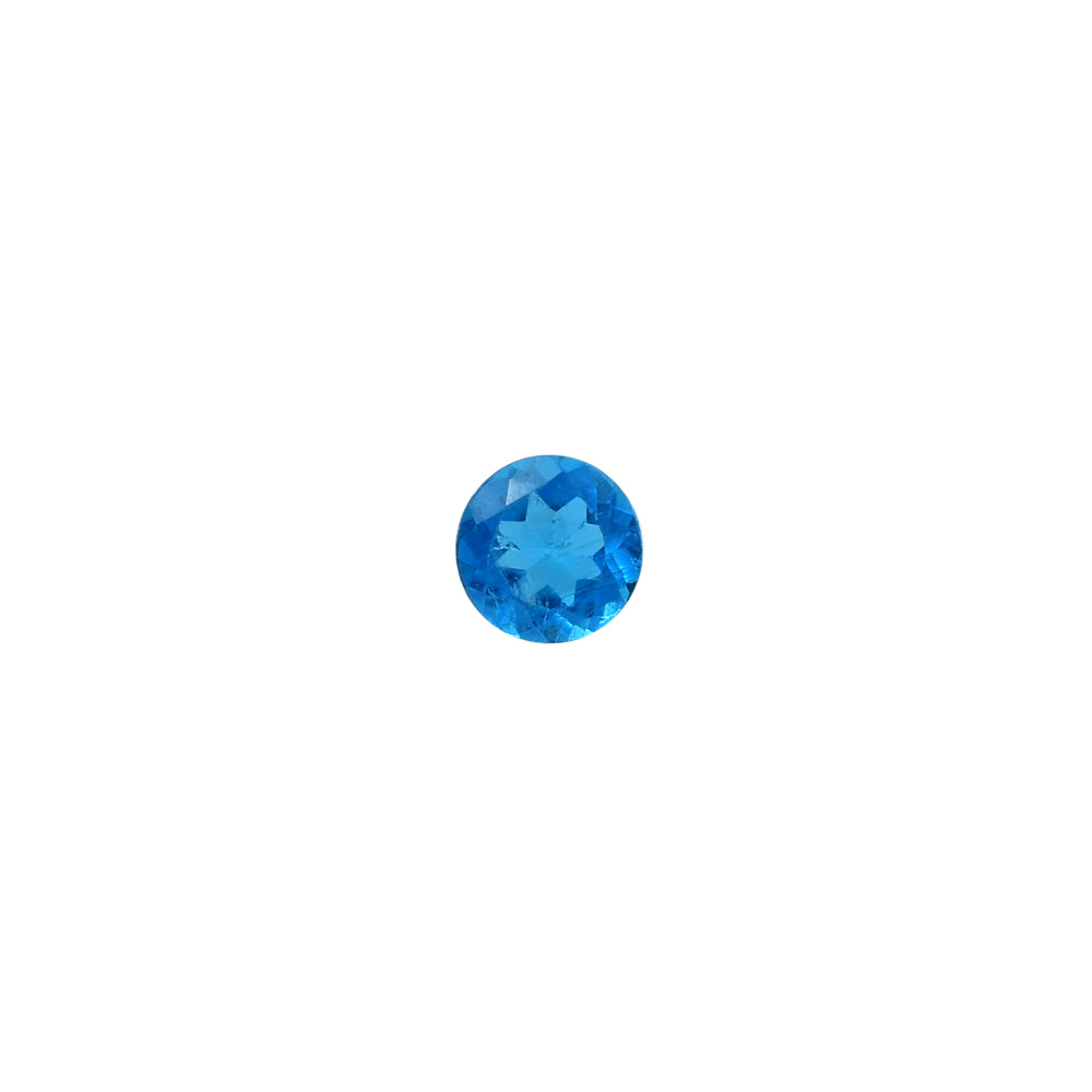 NEON BLUE APATITE CUT ROUND 1.90MM 0.03 Cts.