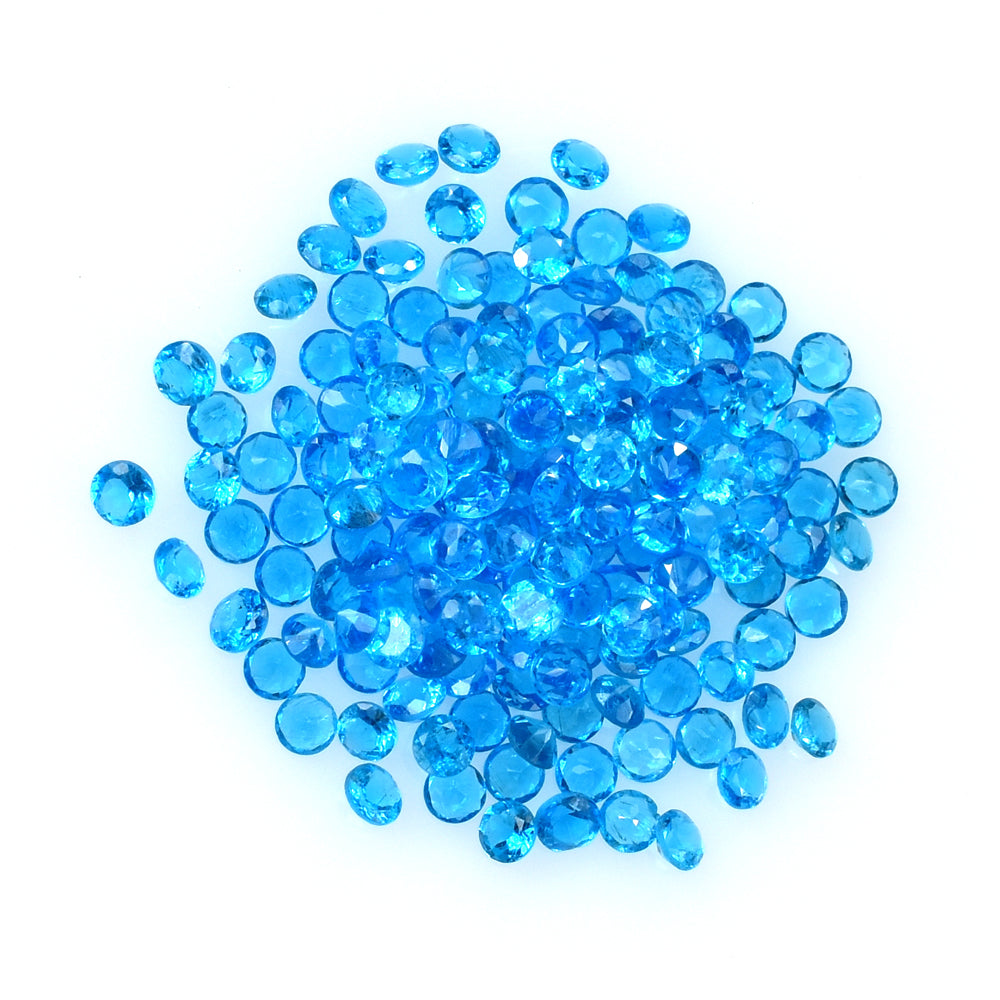 NEON BLUE APATITE CUT ROUND 1.90MM 0.03 Cts.