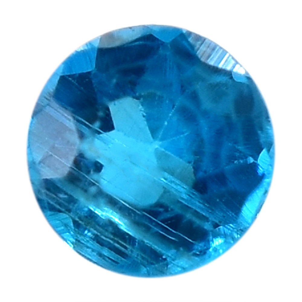 NEON BLUE APATITE CUT ROUND 2.00MM 0.03 Cts.