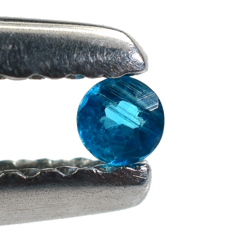NEON BLUE APATITE CUT ROUND 2.00MM 0.03 Cts.