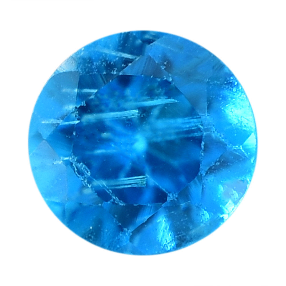 NEON BLUE APATITE CUT ROUND 2.10MM 0.04 Cts.