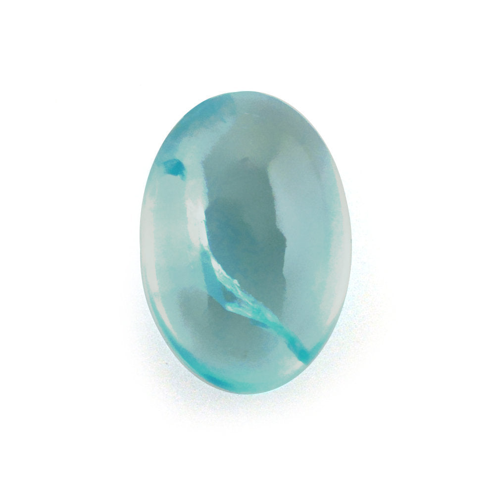 BLUE APATITE OVAL CAB (HI) 6X4MM 0.45 Cts.