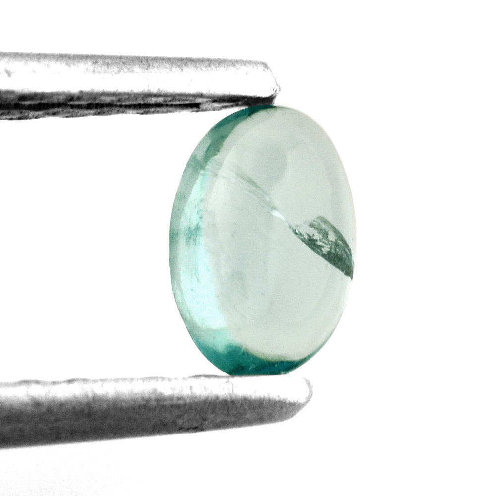 BLUE APATITE OVAL CAB (HI) 6X4MM 0.45 Cts.