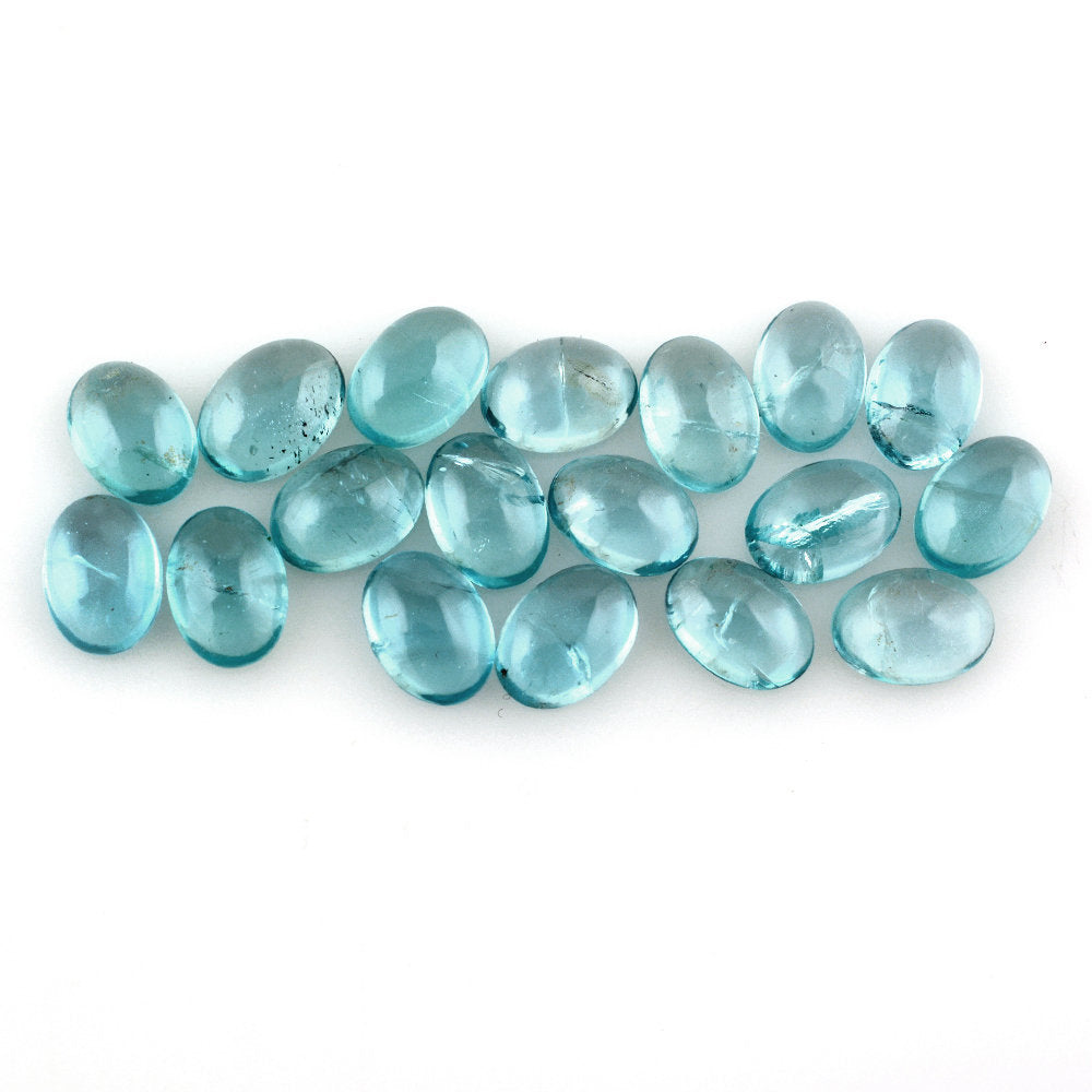 BLUE APATITE OVAL CAB (SI) 7X5MM 0.81 Cts.