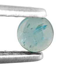 BLUE APATITE ROUND CAB (HI) 4MM 0.30 Cts.