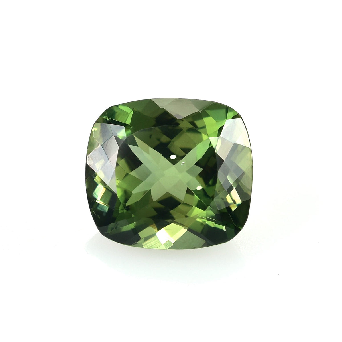 GREEN APATITE CUT CUSHION (MEDIUM)(SI) 12.50X11.10 MM 7.20 CTS