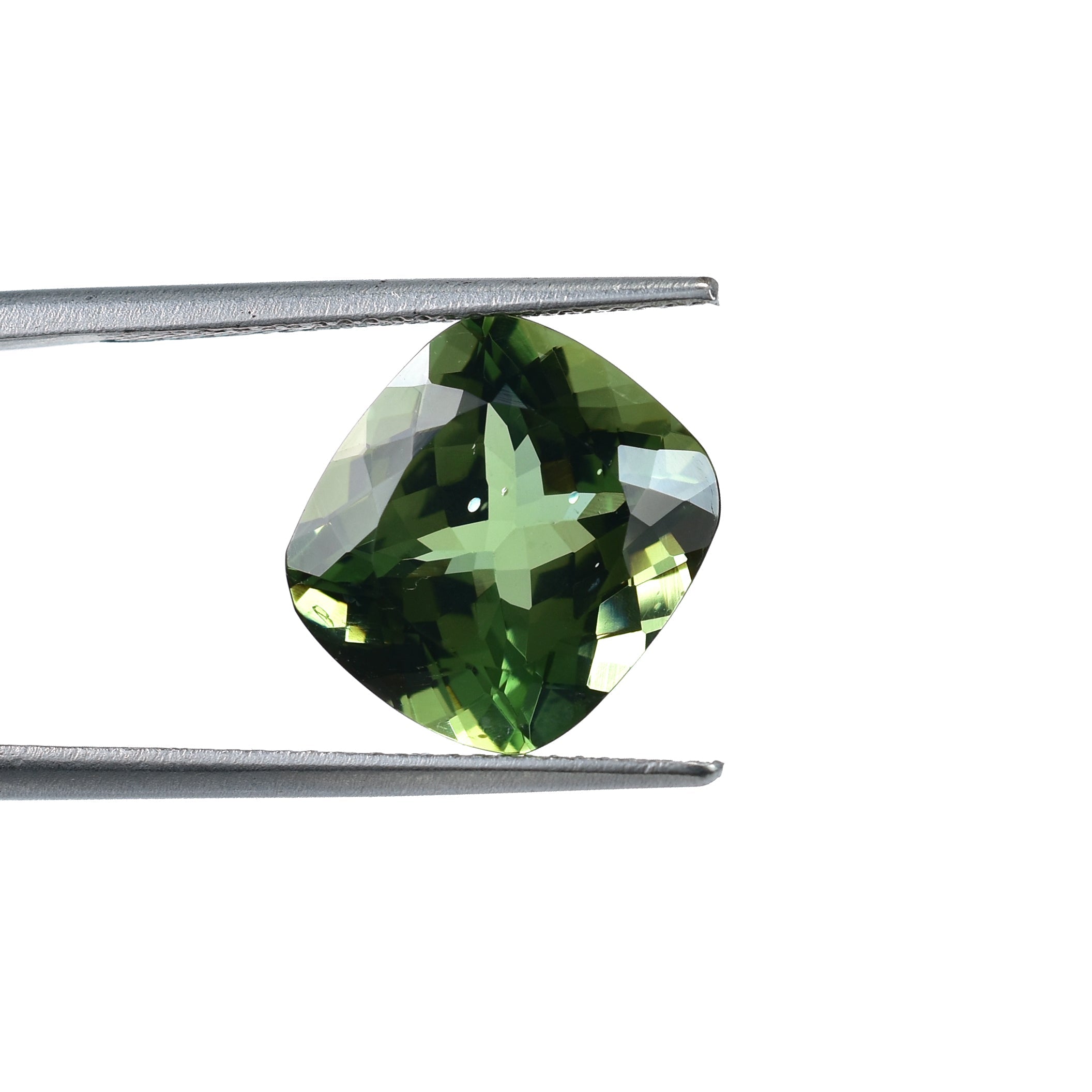 GREEN APATITE CUT CUSHION (MEDIUM)(SI) 12.50X11.10 MM 7.20 CTS