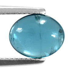 PARAIBA APATITE PLAIN OVAL CAB (HI) 10.00X8.00 MM 3.11 Cts.
