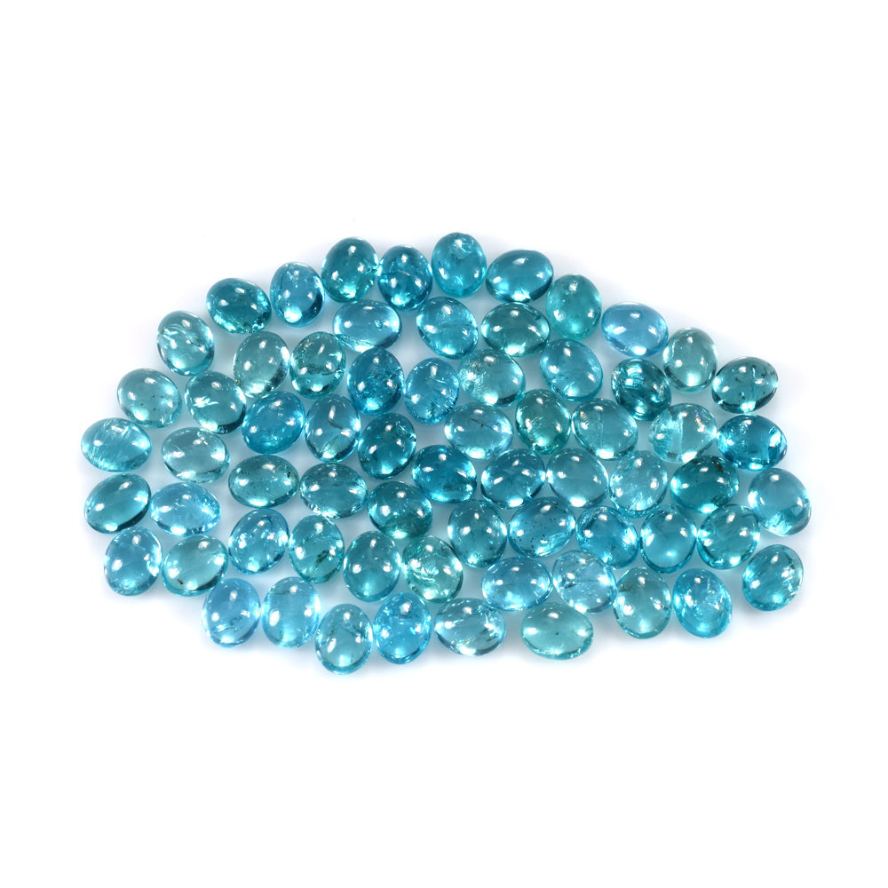 PARAIBA APATITE PLAIN OVAL CAB (HI) 10.00X8.00 MM 3.11 Cts.