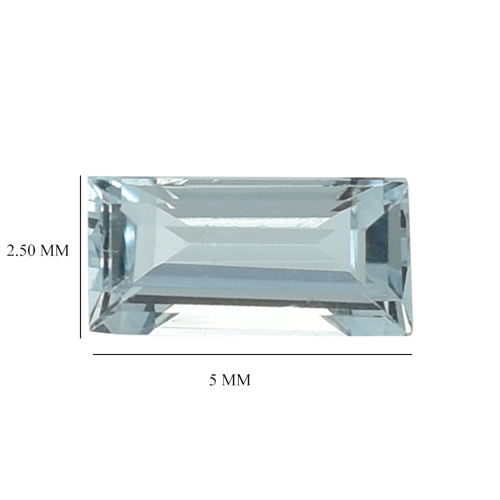 AQUAMARINE CUT BAGUETTES 5X2.50MM 0.19 Cts.