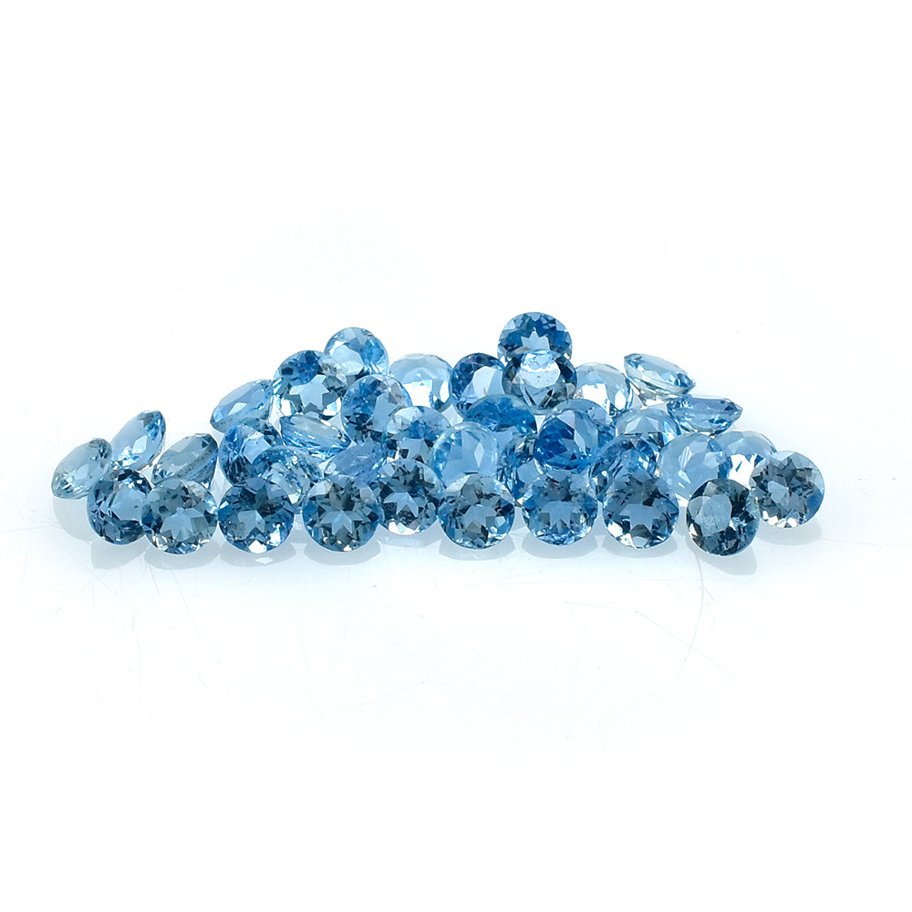 AQUAMARINE CUT ROUND (A++++) (SI) 2.60MM 0.07 Cts.
