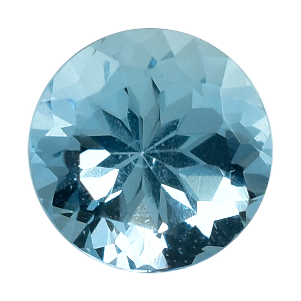 AQUAMARINE CUT ROUND (A+++) 6MM 0.89 Cts.