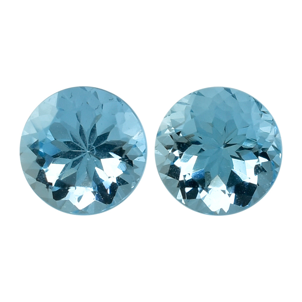 AQUAMARINE CUT ROUND (A+++) 6MM 0.89 Cts.