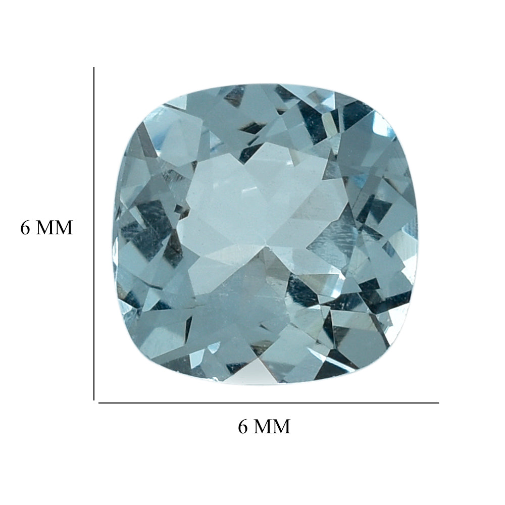 AQUAMARINE CUT CUSHION (A) 6MM 0.82 Cts.