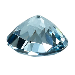 AQUAMARINE  CHECKER CUT ROUND (A/SI) 7MM 1.17 Cts.