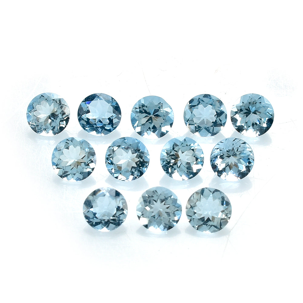 AQUAMARINE CUT ROUND (A++) 6MM 0.70 Cts.