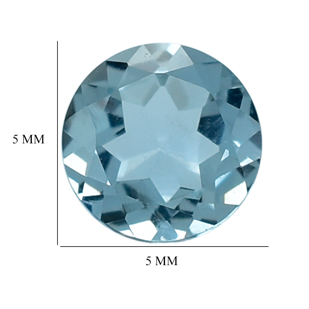 AQUAMARINE CUT ROUND (A++) 5MM 0.43 Cts.