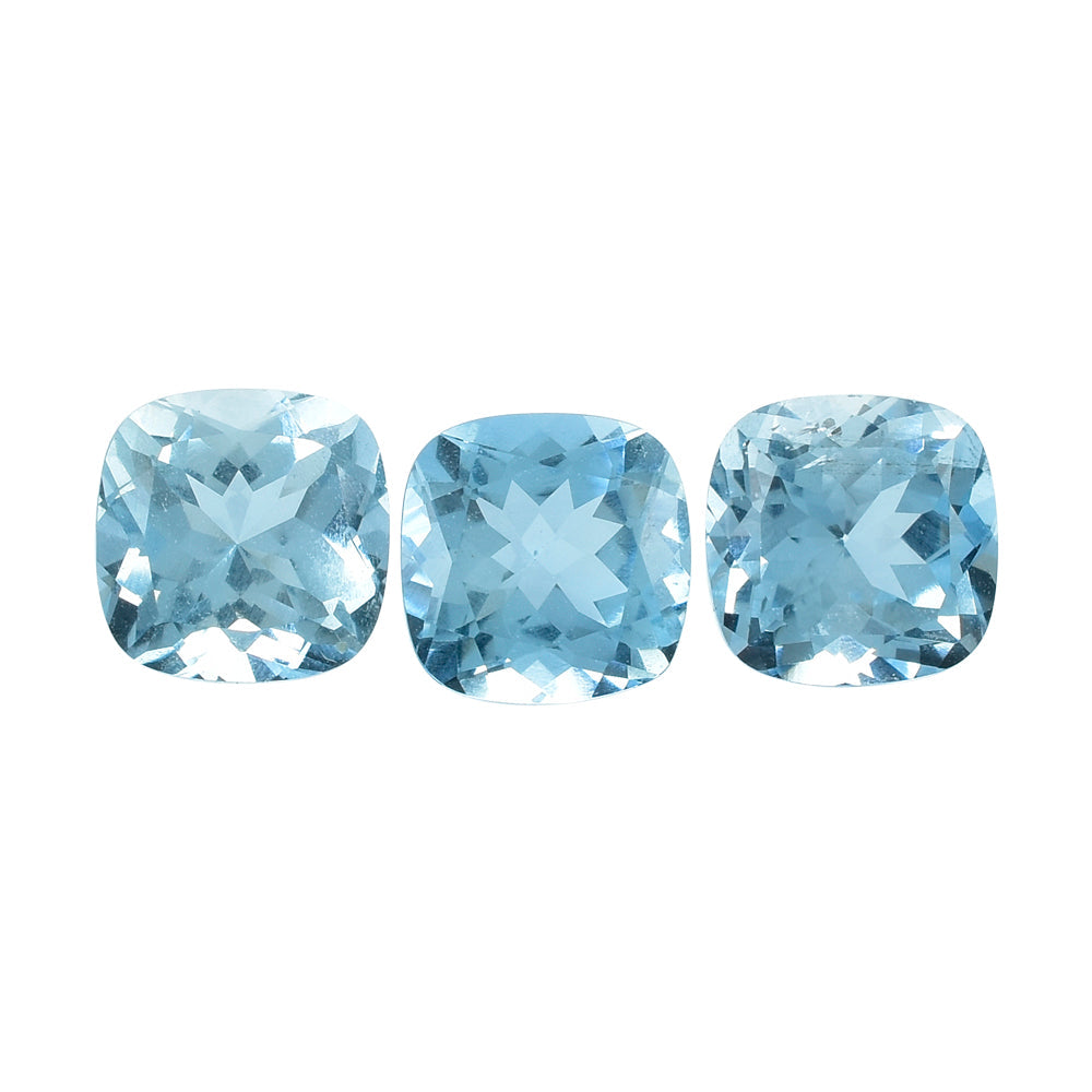 AQUAMARINE CUT CUSHION (A++) 7MM 1.42 Cts.