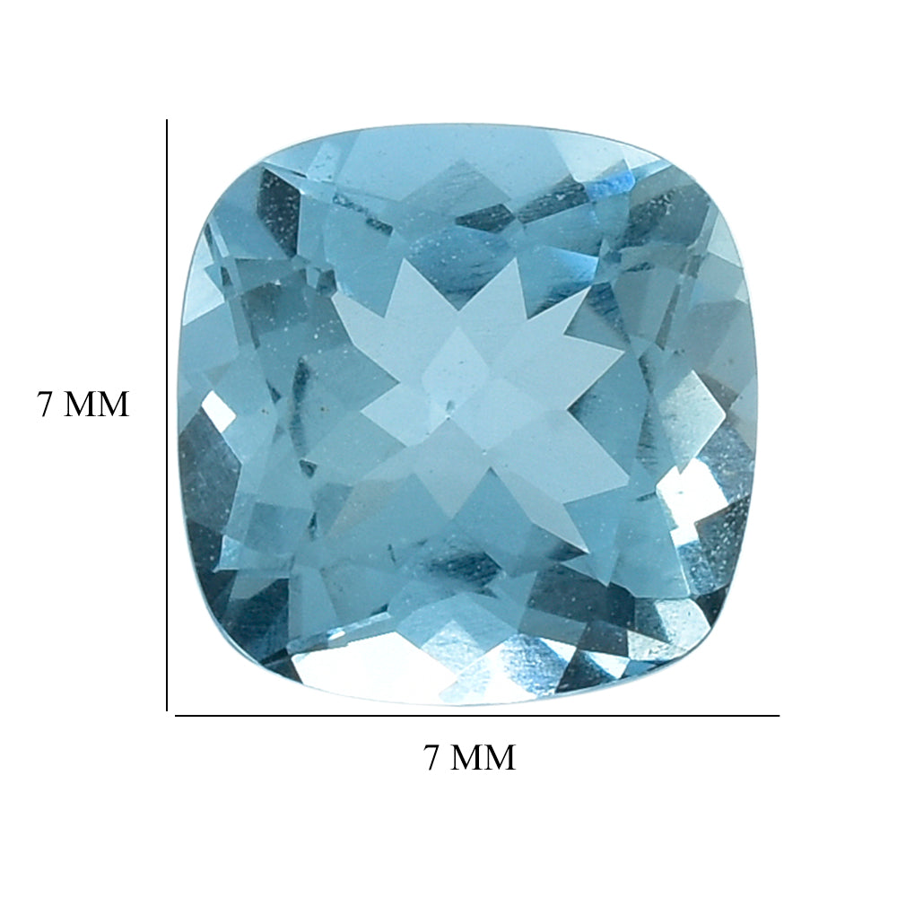 AQUAMARINE CUT CUSHION (A++) 7MM 1.42 Cts.