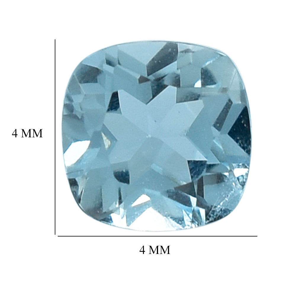 AQUAMARINE CUT CUSHION (A++) 4MM 0.22 Cts.