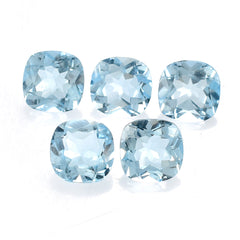 AQUAMARINE CUT CUSHION (A++) 5MM 0.45 Cts.