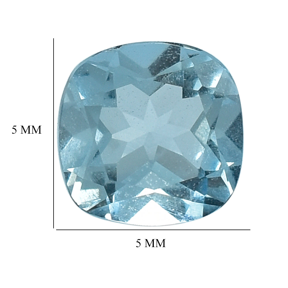 AQUAMARINE CUT CUSHION (A++) 5MM 0.45 Cts.