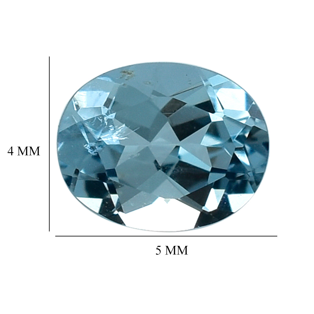 AQUAMARINE CUT OVAL (A++) 5X4MM 0.33 Cts.