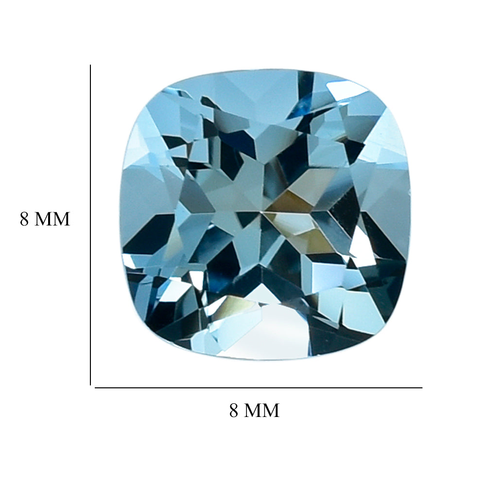 AQUAMARINE CUT CUSHION (A++) 8MM 1.93 Cts.