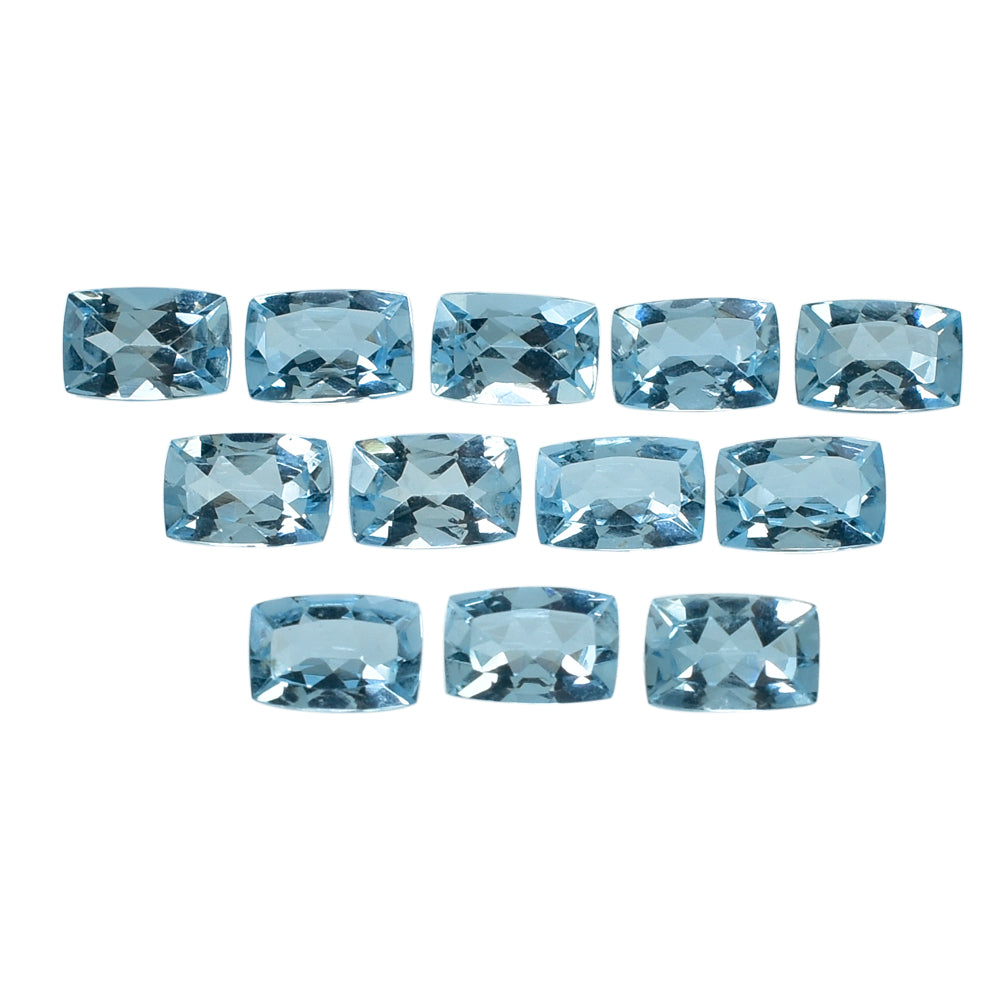 AQUAMARINE CUT CUSHION (A++) 6X4MM 0.50 Cts.