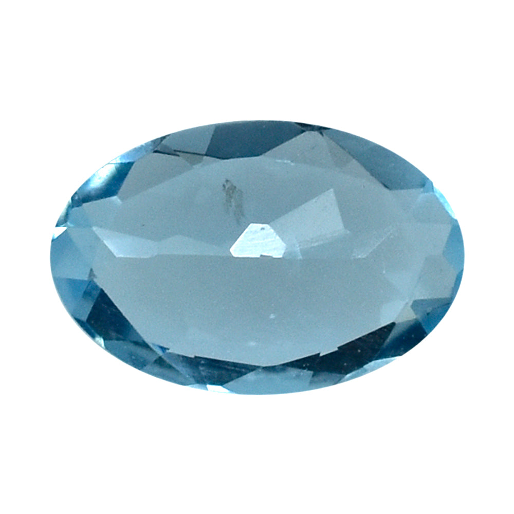 AQUAMARINE CHECKER CUT OVAL (A++) (HI) 10X7MM 1.60 Cts.