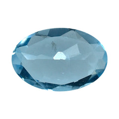 AQUAMARINE CHECKER CUT OVAL (A++) (HI) 10X7MM 1.60 Cts.