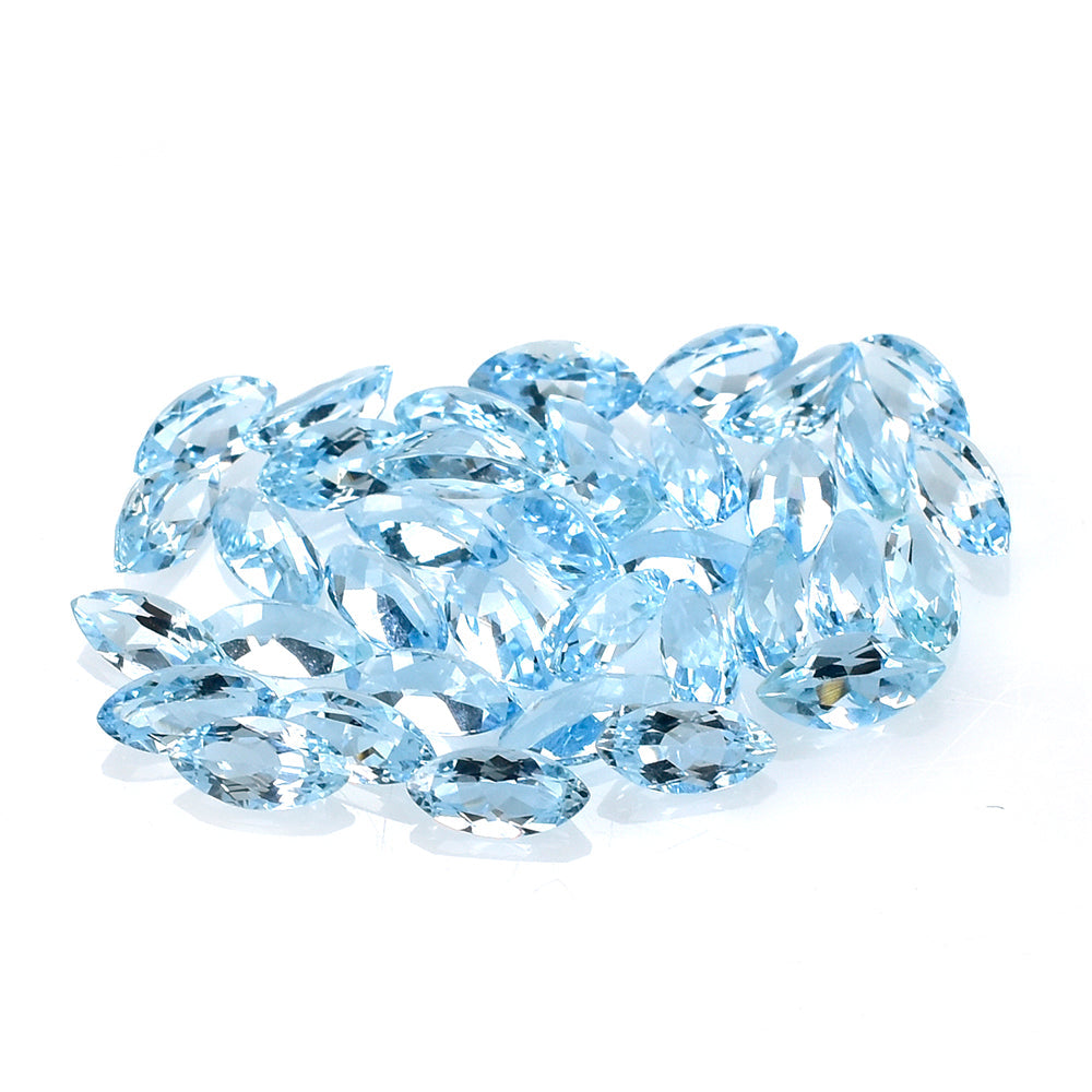AQUAMARINE CUT MARQUISE (A++) 6X3MM 0.24 Cts.