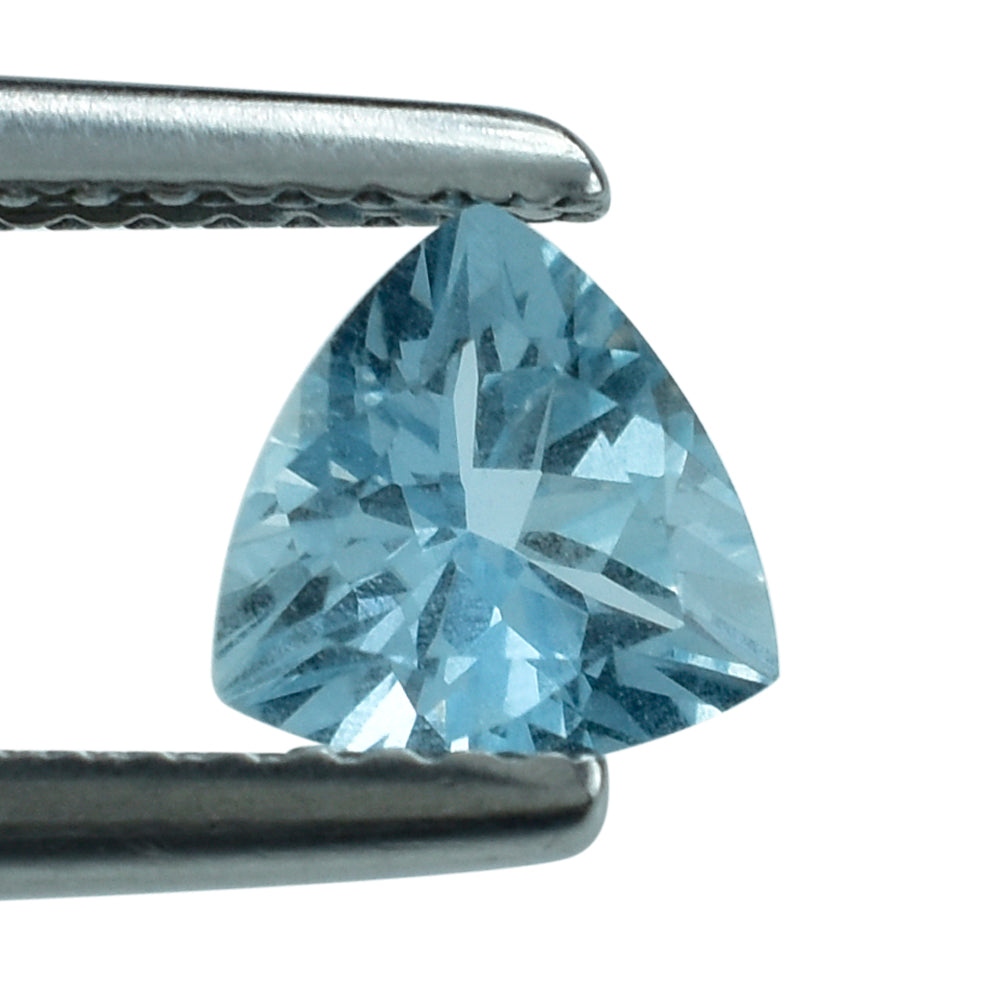 AQUAMARINE CUT TRILLION (A++) (SI) 6MM 0.63 Cts.