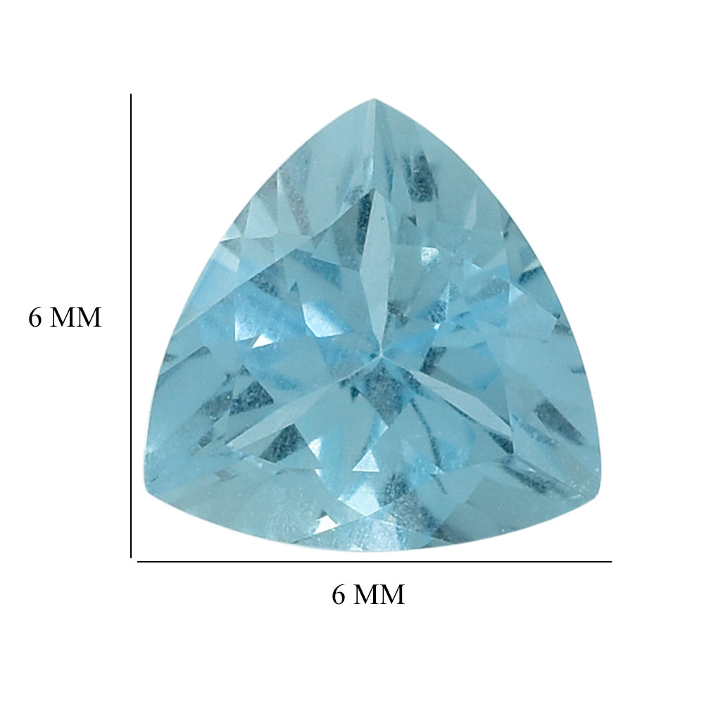 AQUAMARINE CUT TRILLION (A++) (SI) 6MM 0.63 Cts.