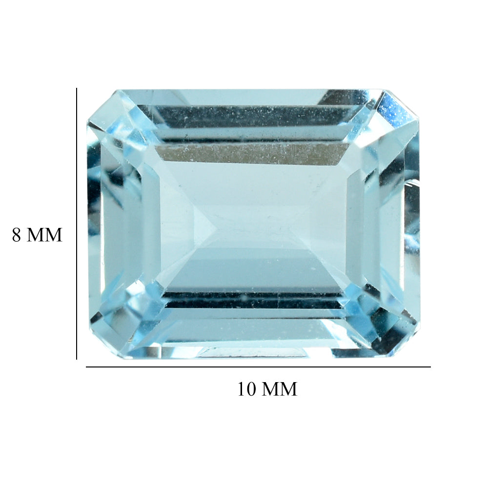 AQUAMARINE CUT OCTAGON (A++/SI) 10X8MM 3.06 Cts.