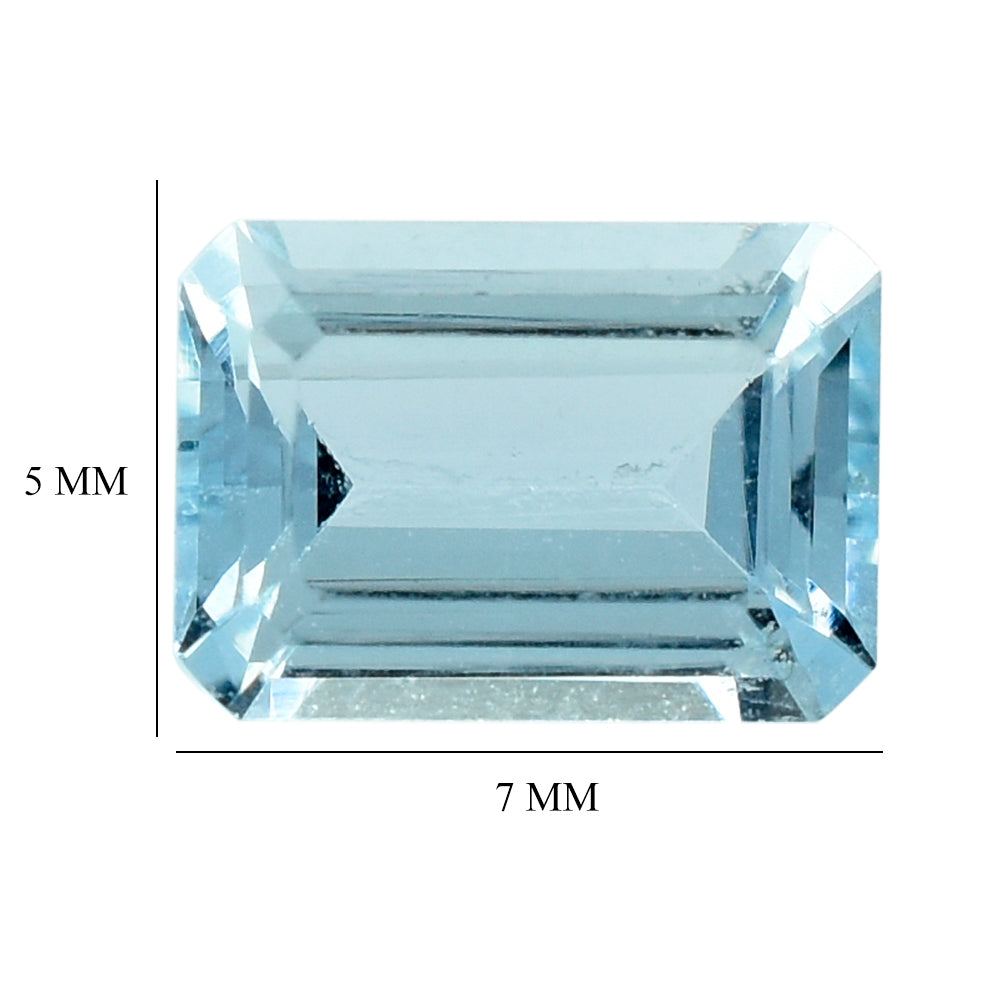 AQUAMARINE CUT OCTAGON (A++) 7X5MM 0.93 Cts.
