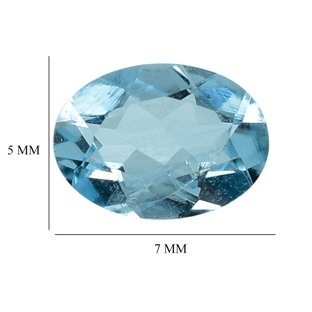 AQUAMARINE CUT OVAL (A++) (HI) 7X5MM 0.55 Cts.