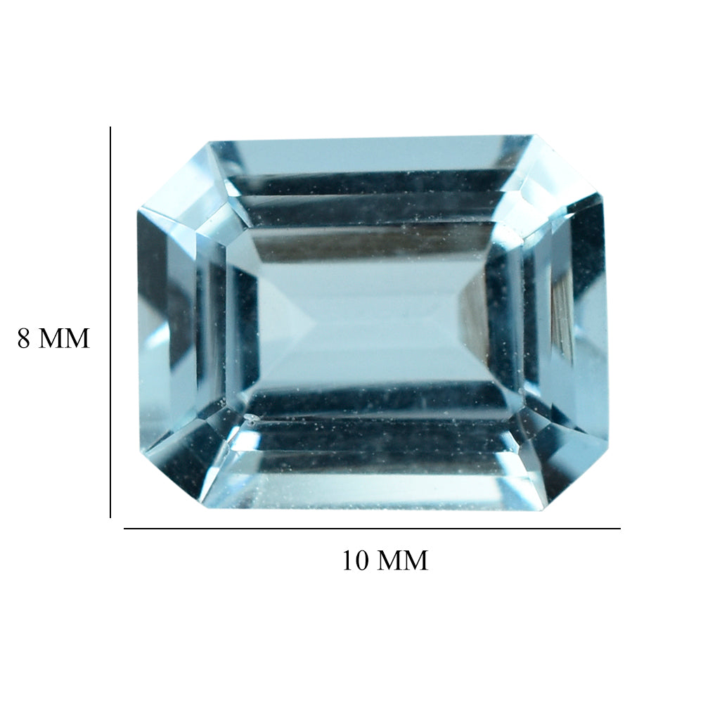 AQUAMARINE CUT OCTAGON (A++) (SI) 10X8MM 2.67 Cts.