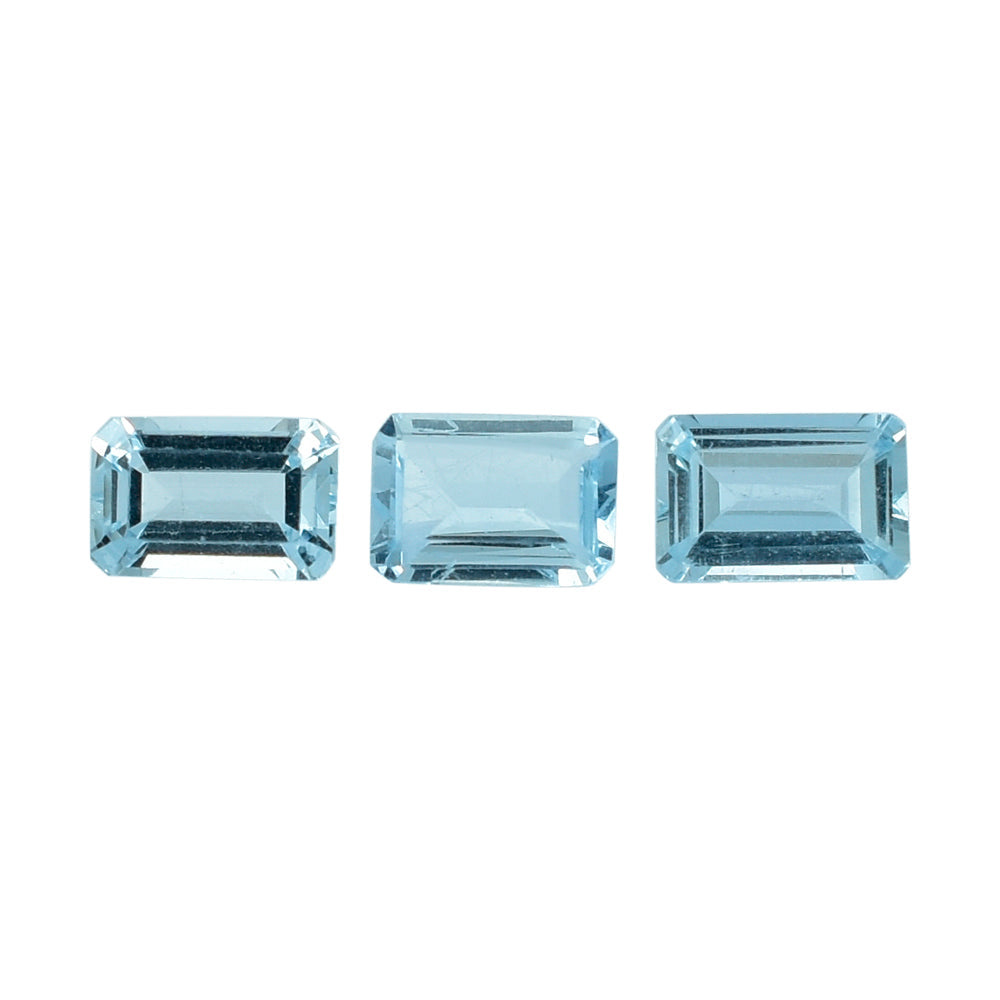 AQUAMARINE STEP CUT OCTAGON (A++) 6X4MM 0.46 Cts.