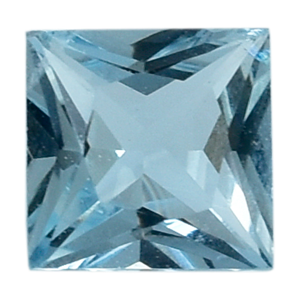 AQUAMARINE PRINCESS CUT SQUARE (A++) 4MM 0.32 Cts.