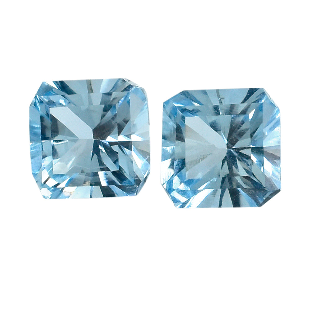 AQUAMARINE ASCHER CUT SQUARE-OCTAGON (A++) 6.00MM 0.90 CTS.