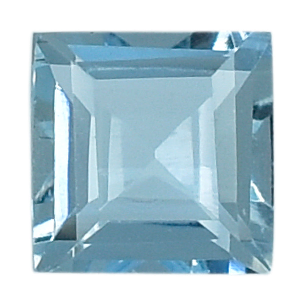 AQUAMARINE CUT SQUARE (A++) (SI) 3MM 0.14 Cts.