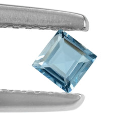 AQUAMARINE CUT SQUARE (A++) (SI) 3MM 0.14 Cts.